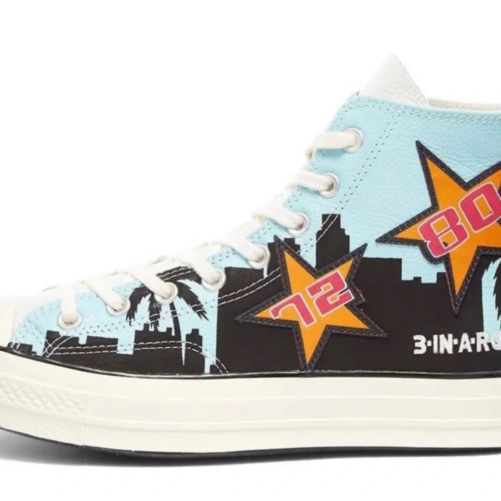 NIB CONVERSE X CHINATOWN MARKET COLAB LAKERS CHUCKS - Picture 2 of 7